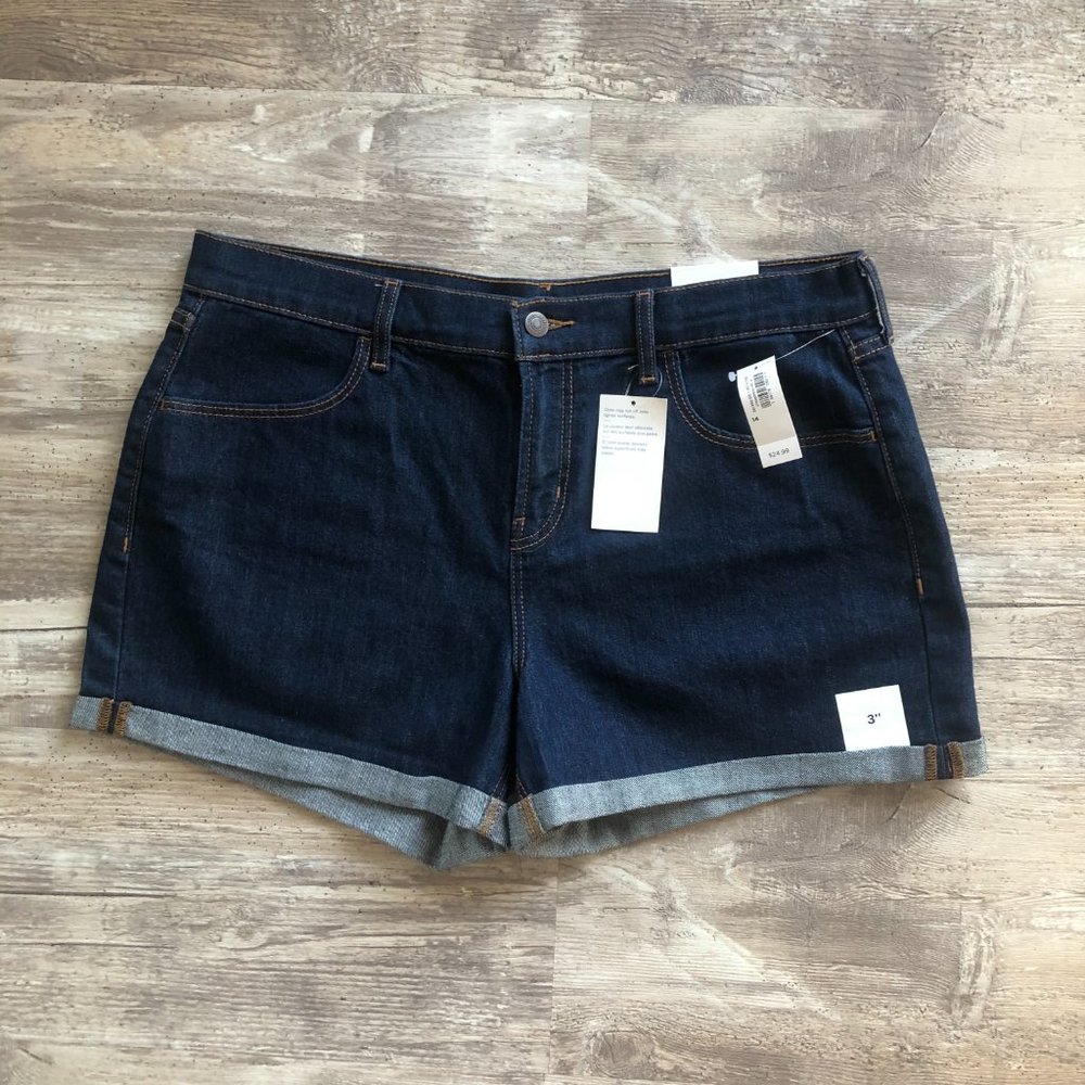 NWT Dark Denim Cuffed Shorts | 3" Inseam (Old Navy)